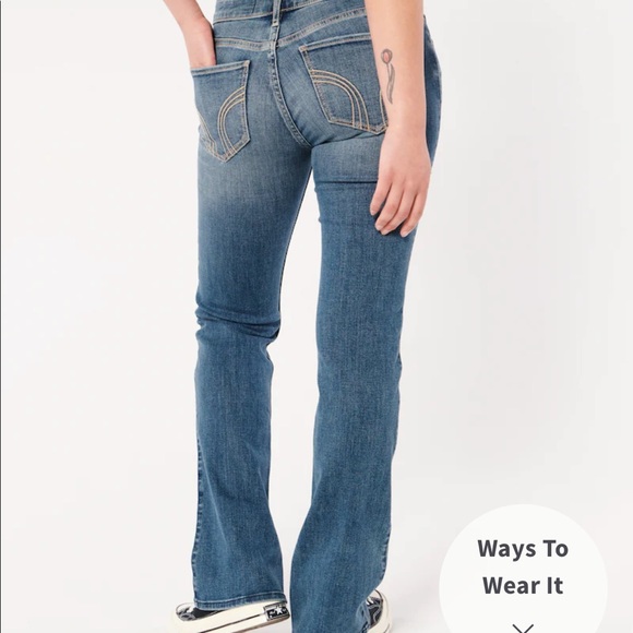 Hollister distressed bootcut jeans size 24 - Picture 2 of 8
